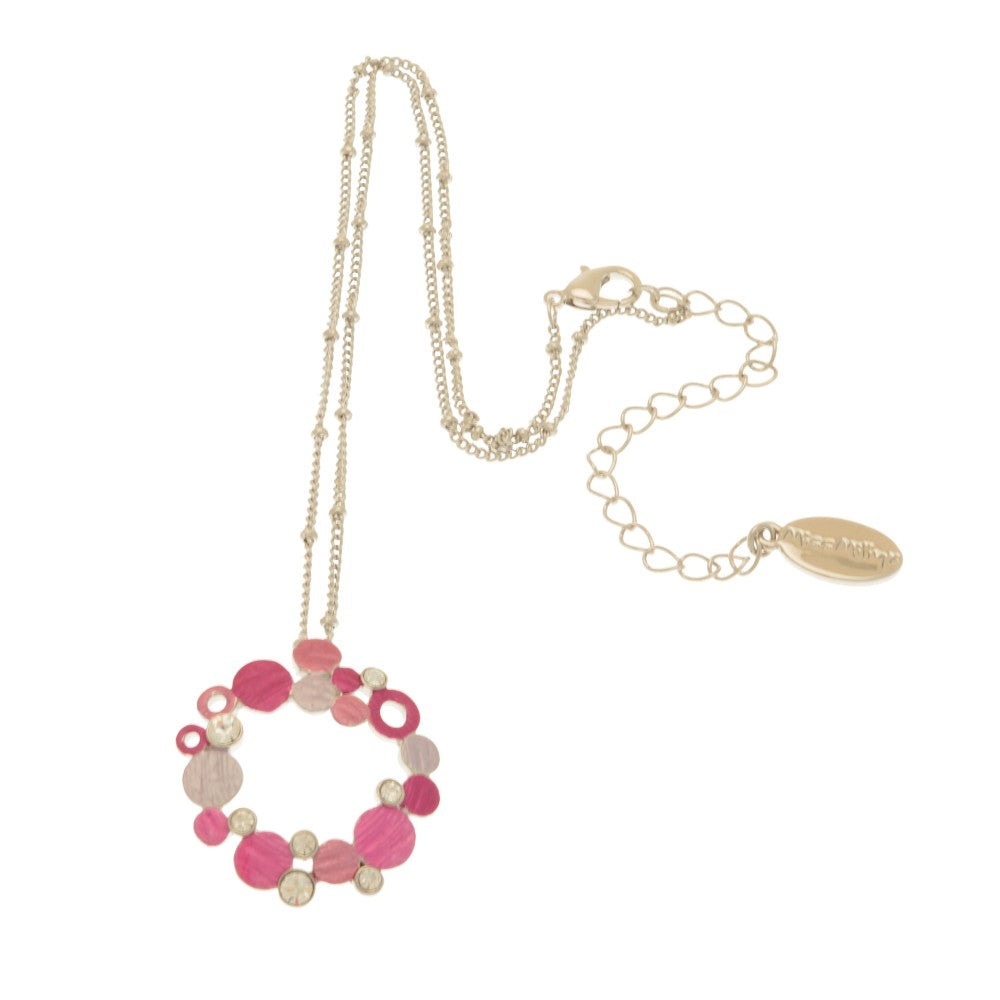 Pink and Purple Hoop Necklace