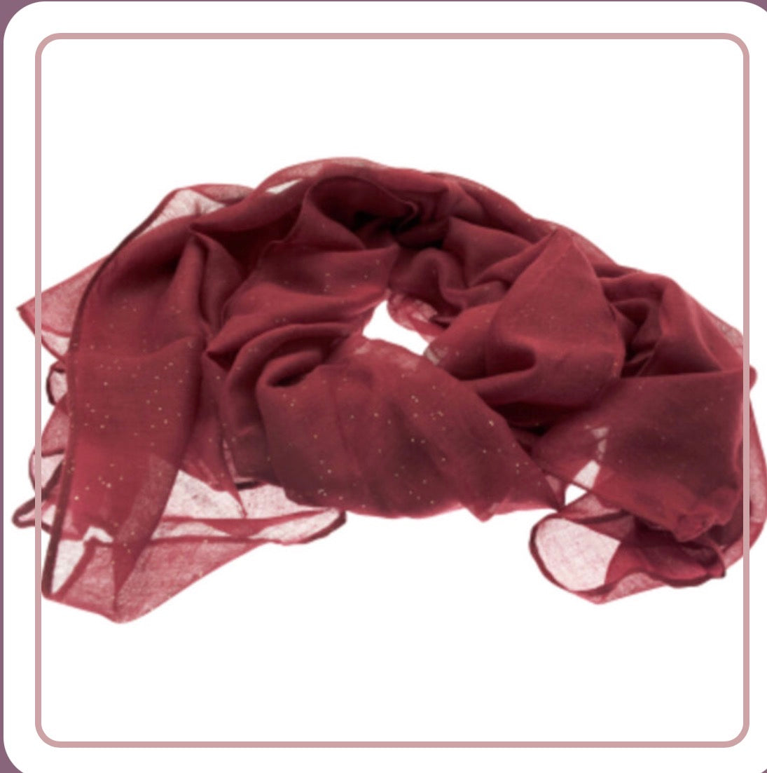 Cranberry Sparkle Scarf