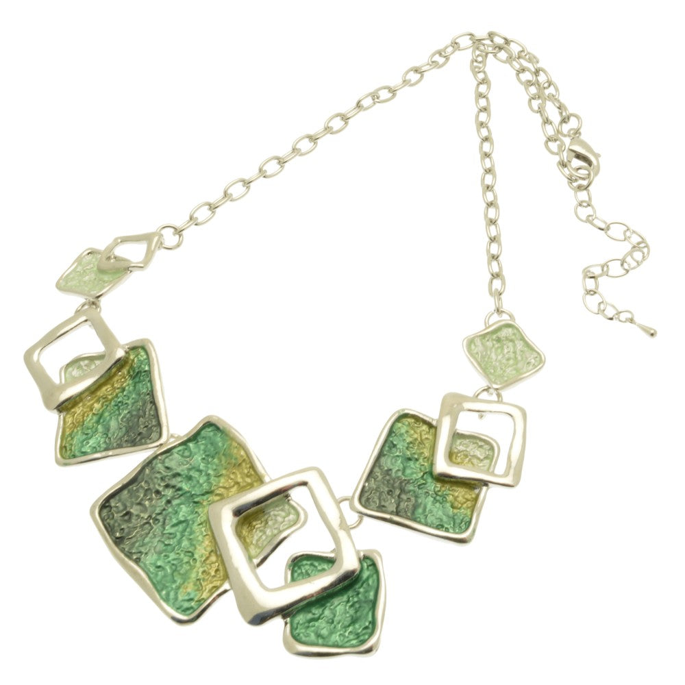 Green Squares Necklace