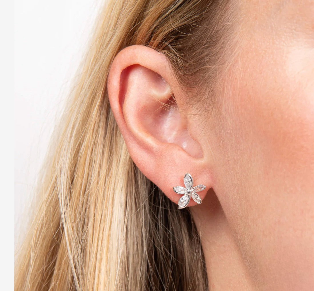 Tumbling Floral Stud Earrings