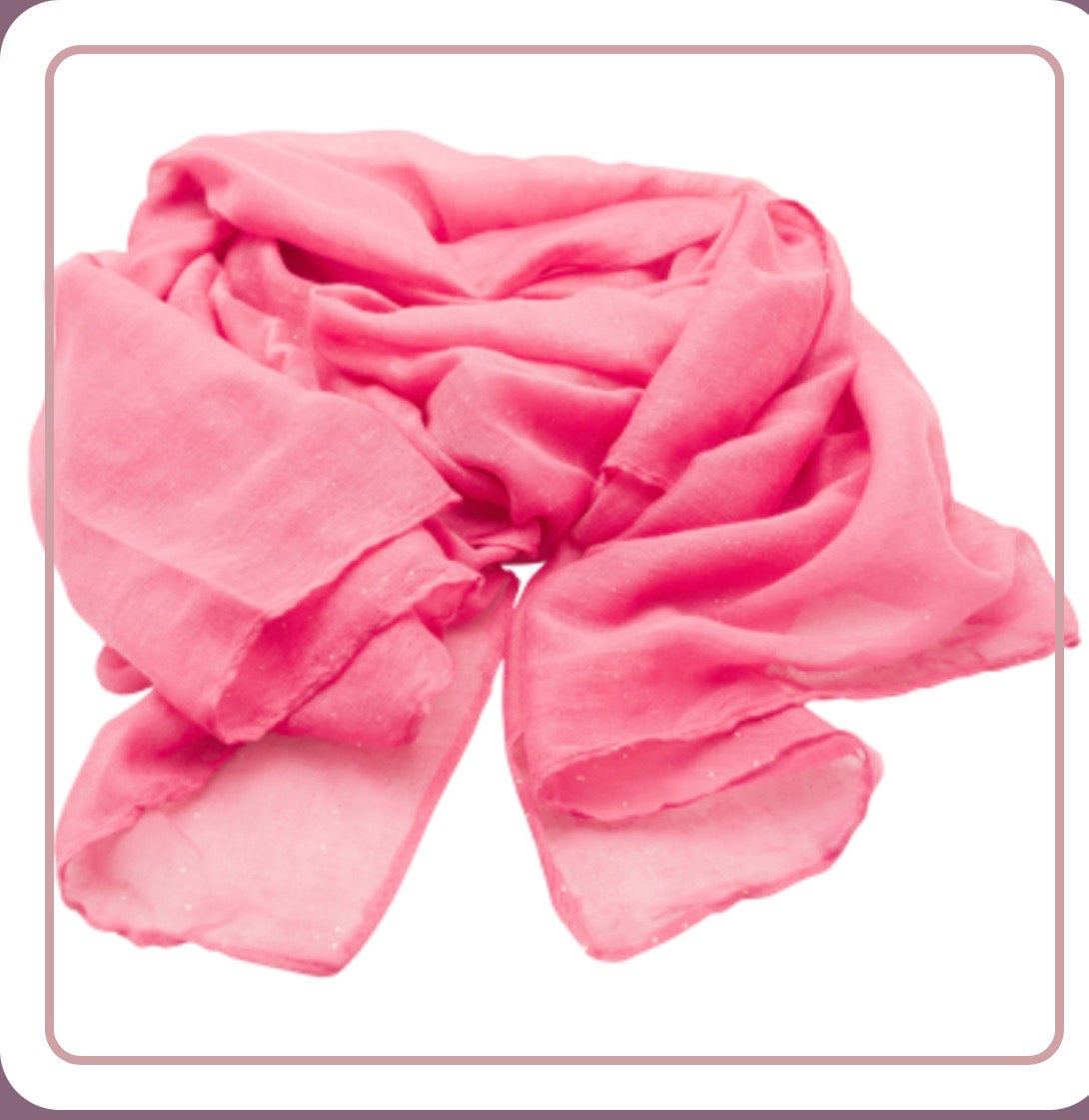 Fuchsia Pink Sparkle Scarf