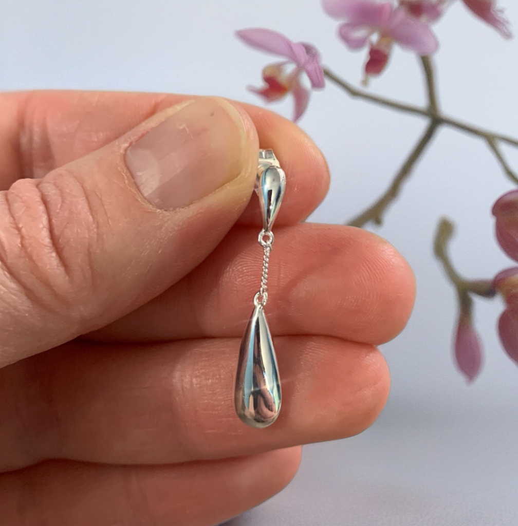 Double Teardrop Chain Earrings