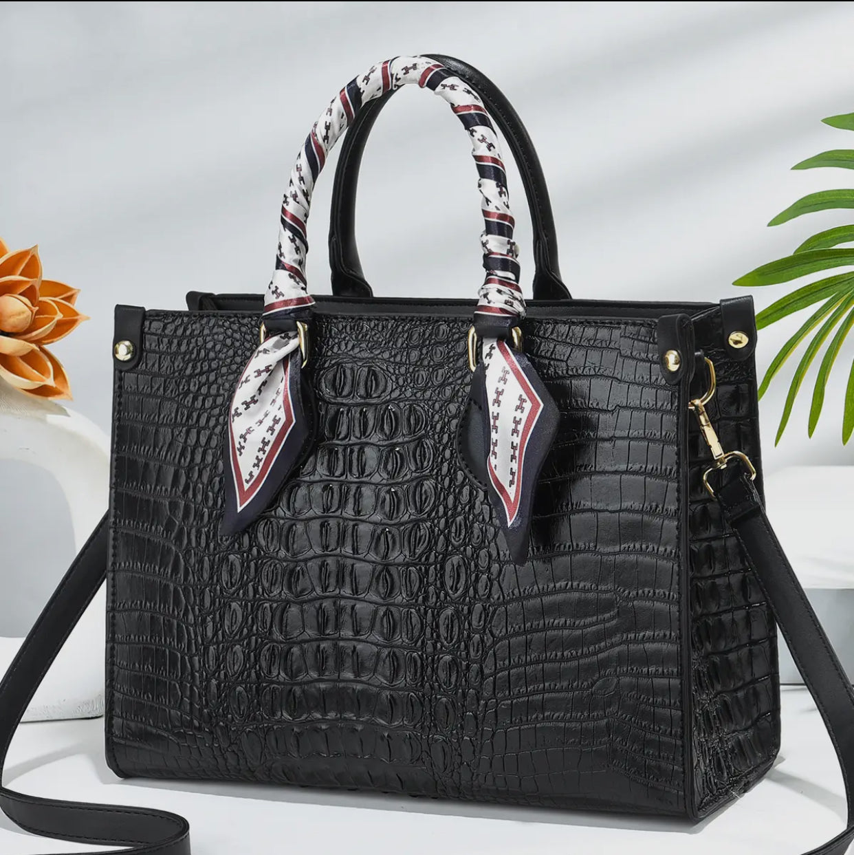 Elegant Croc Style Handbag