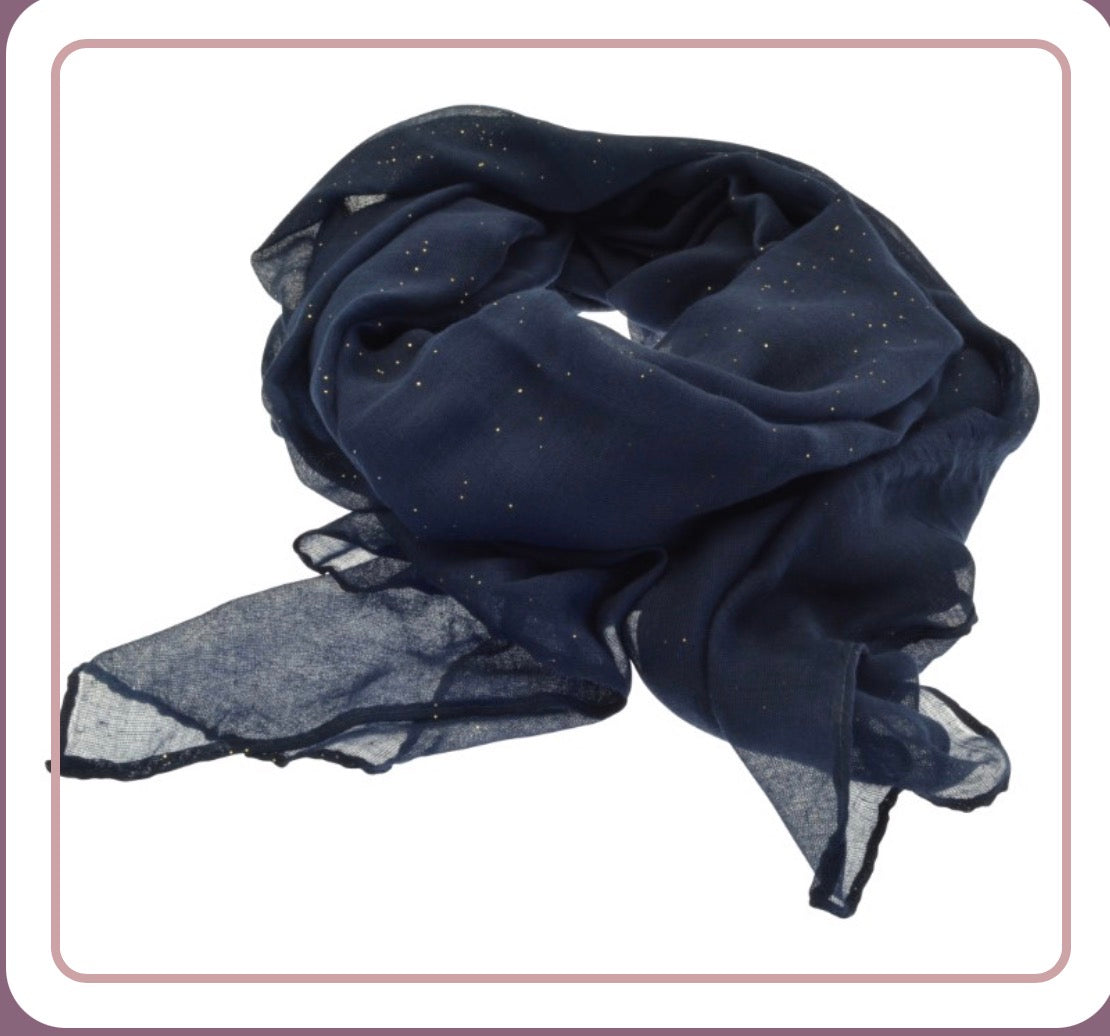 Navy Blue Sparkle Scarf