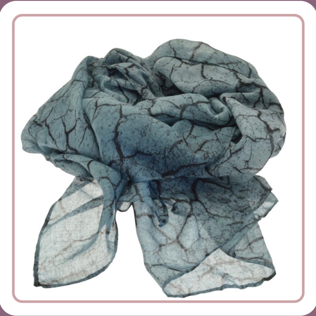 Blue Crackled Scarf