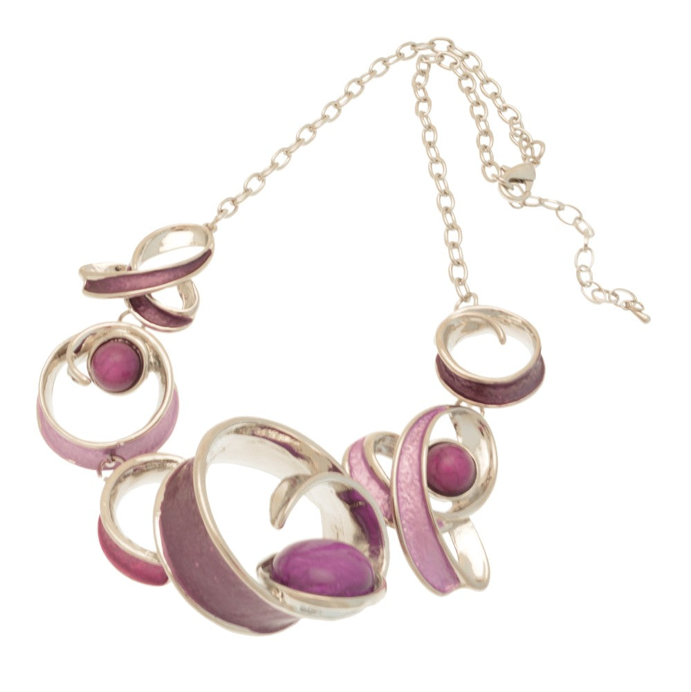 Purple Multihoop Necklace
