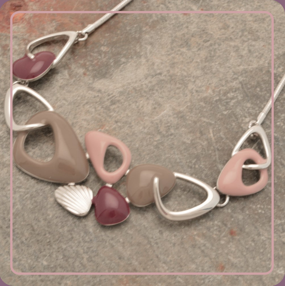 Multicolour Triangles Necklace