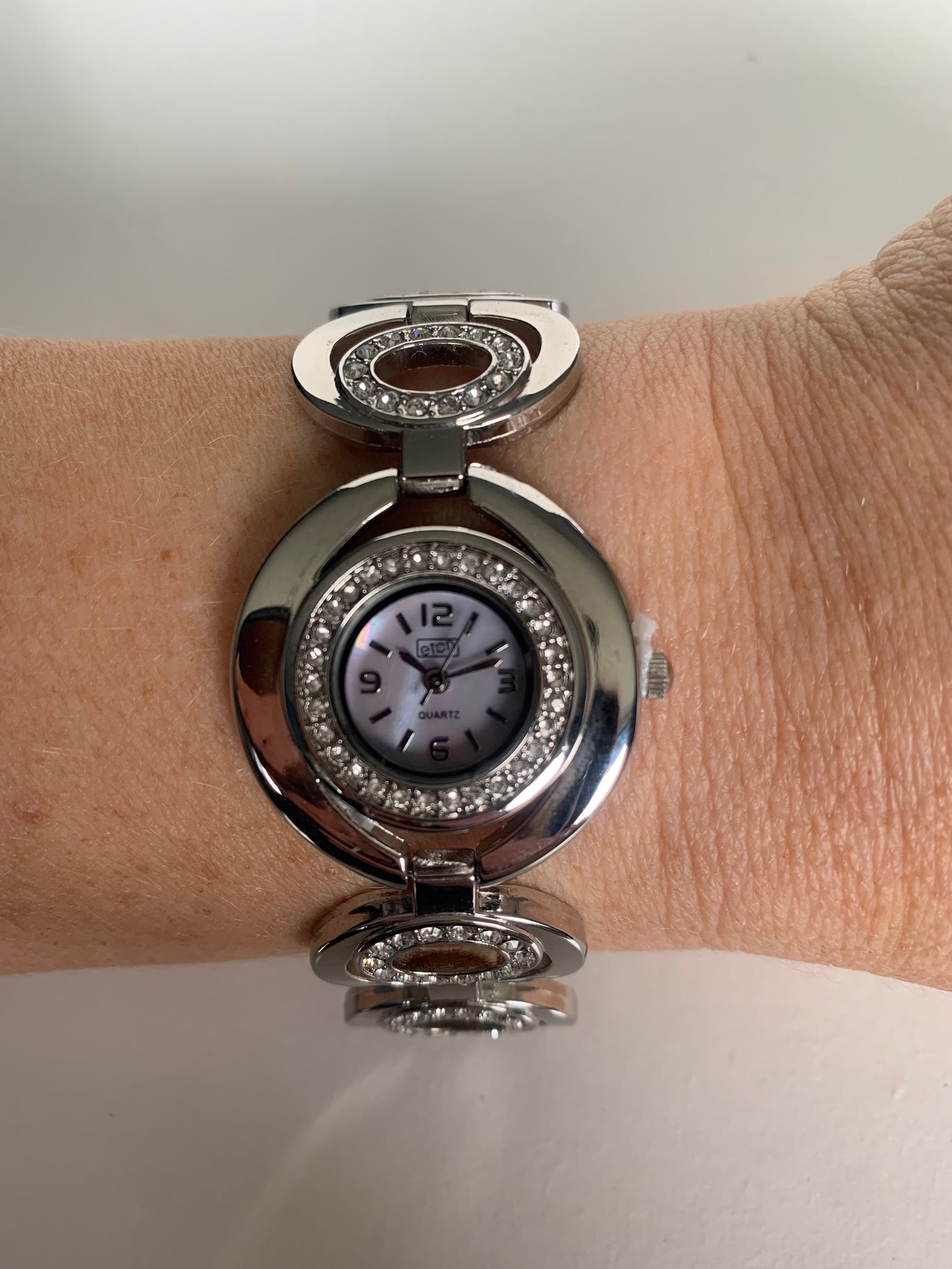 Dazzling Rhinestone Link Women's Dress Watch