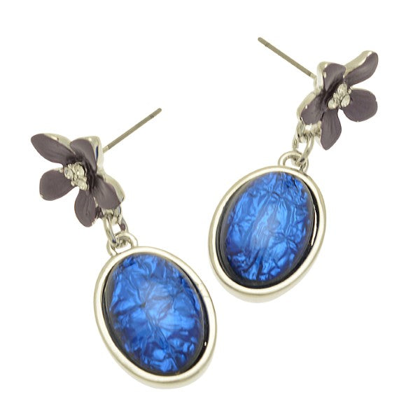 Purple and Blue Drop Earrings