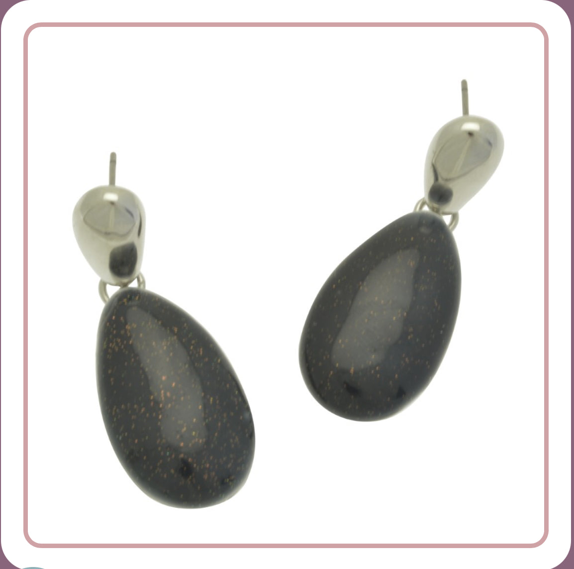 Green Pebble Earrings