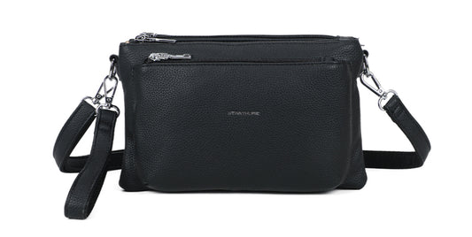 Strathurie Faux Leather Purse Style Bag Black