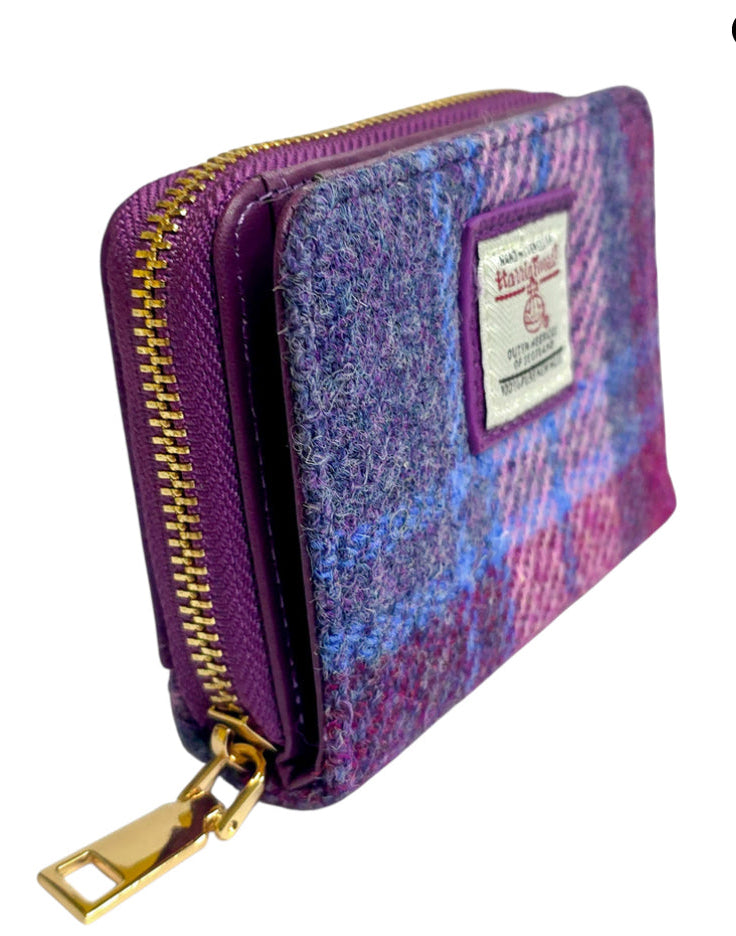 Harris Tweed Pink Purse Small