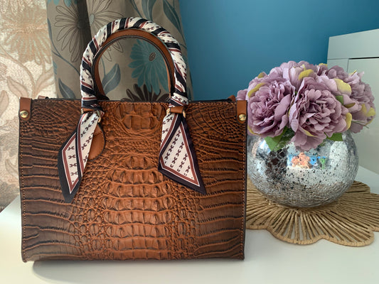 Elegant Croc Style Handbag
