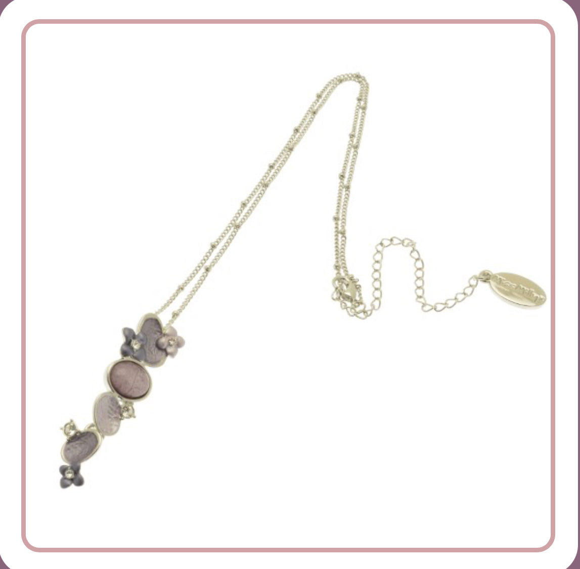 Purple Droplet Necklace