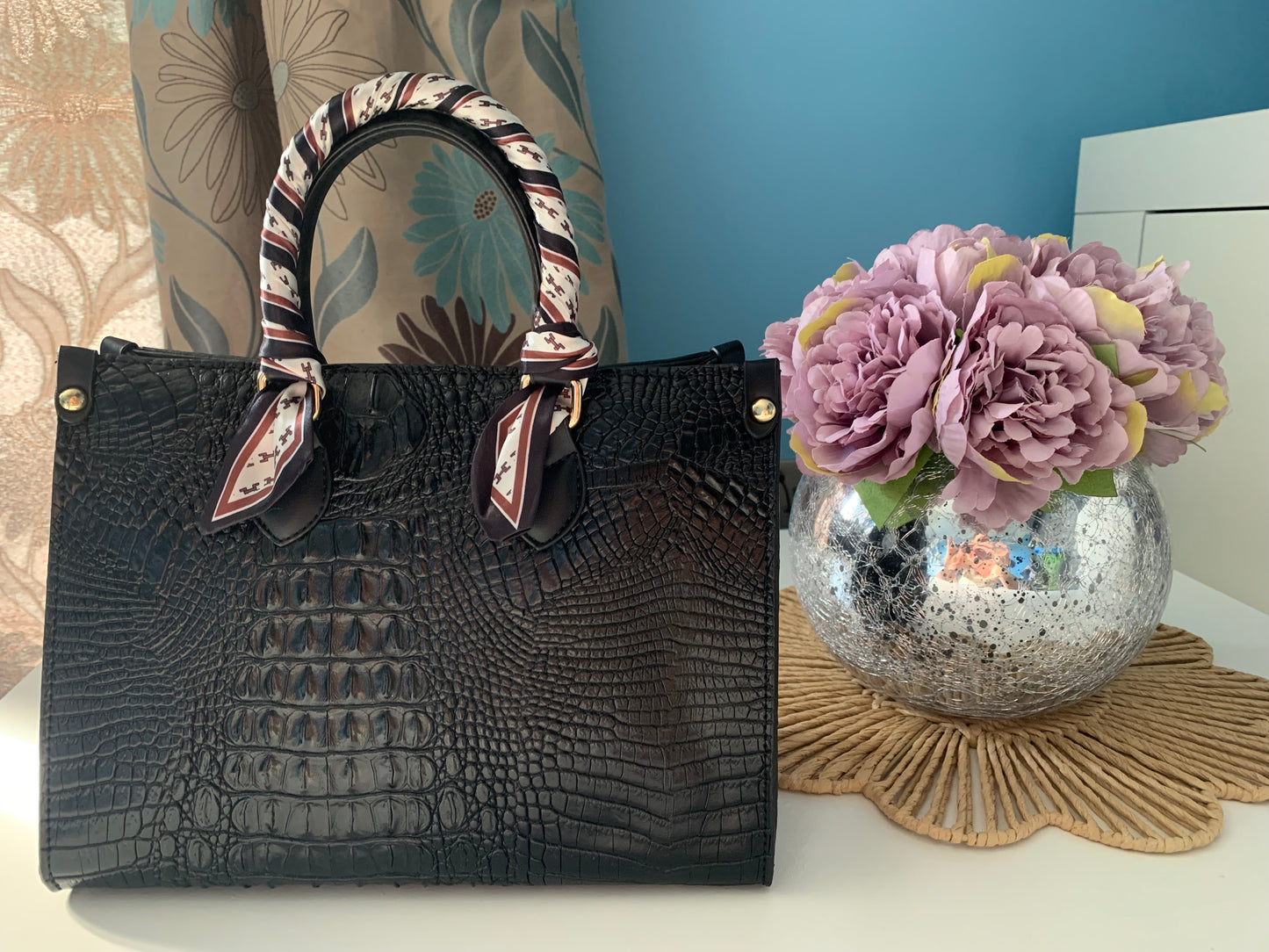 Elegant Croc Style Handbag