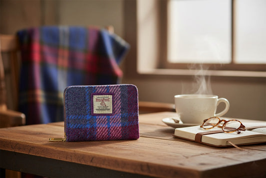 Harris Tweed Pink Purse Small