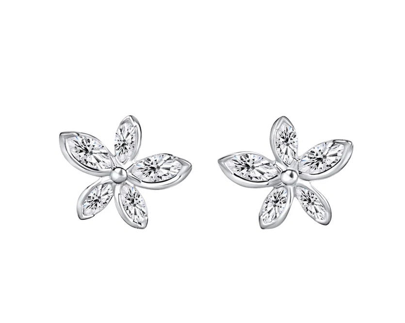 Tumbling Floral Stud Earrings