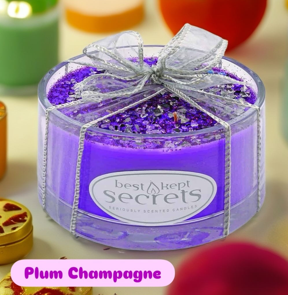 Centrepiece 5 Wick Candle - Plum Champagne