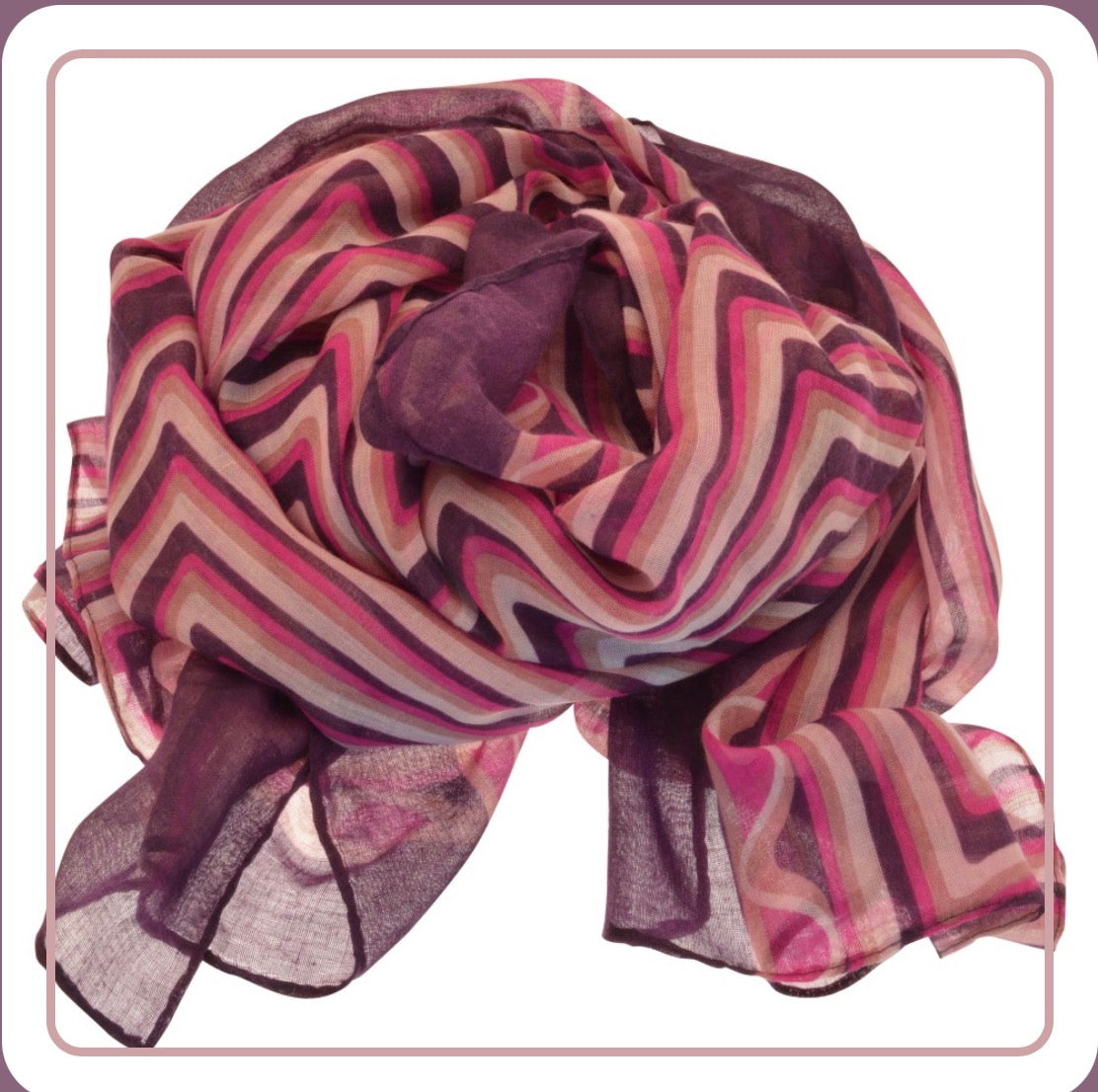 Purple and Pink Maze Scarf