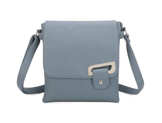 Strathurie Faux Leather Crossbody Shoulder Bag Light Blue