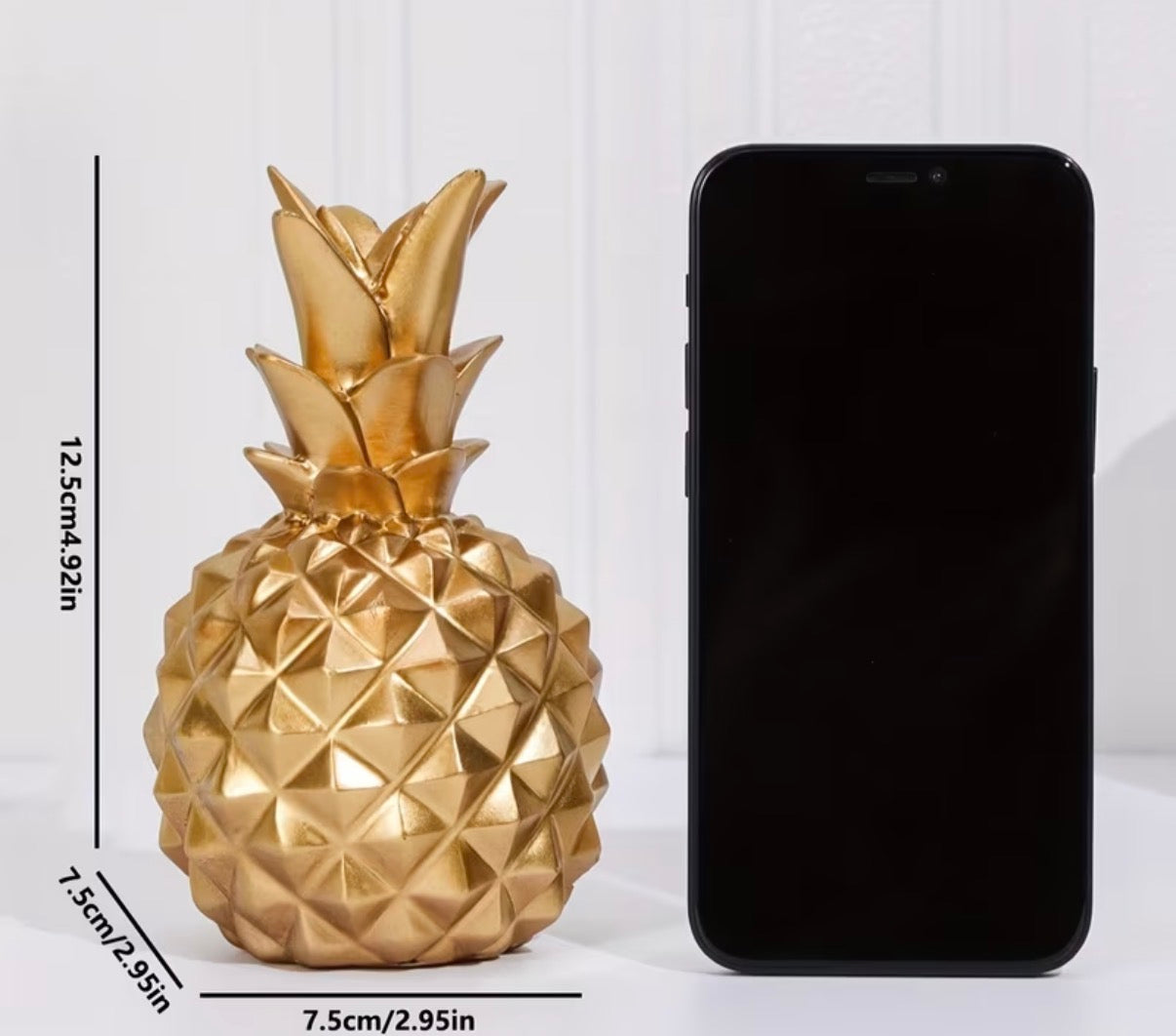 Gold Luxe Decorative Pineapple Ornament