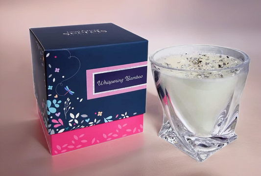 Entwine Glass Candle - Whispering Bamboo