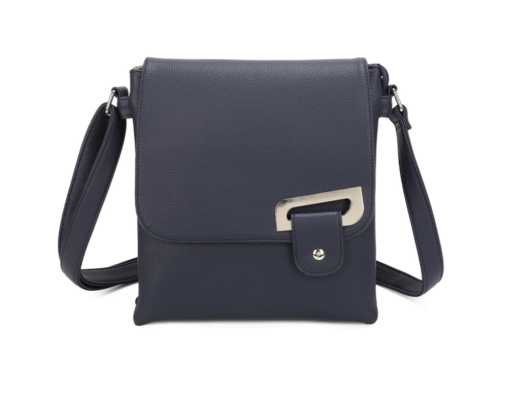 Strathurie Faux Leather Crossbody Shoulder Bag Navy Blue