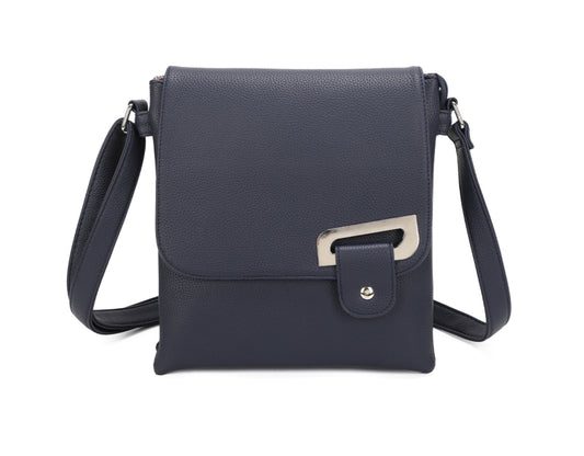Strathurie Faux Leather Crossbody Shoulder Bag Navy Blue