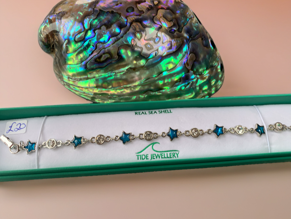 Blue Star and Crystal Bracelet