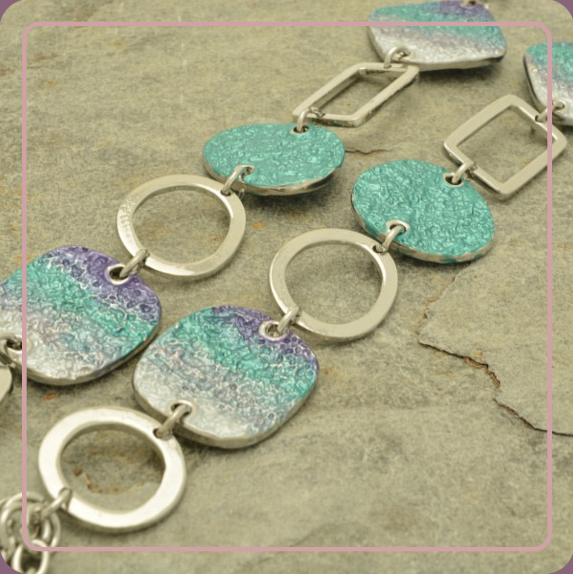 Long Green and Purple Necklace