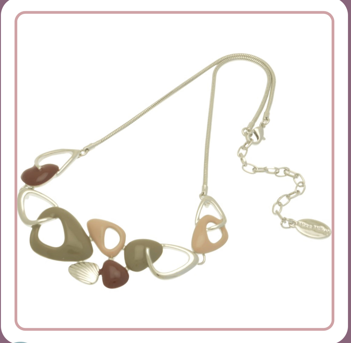 Multicolour Triangles Necklace