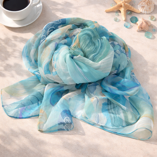 Turquoise Tropical Scarf
