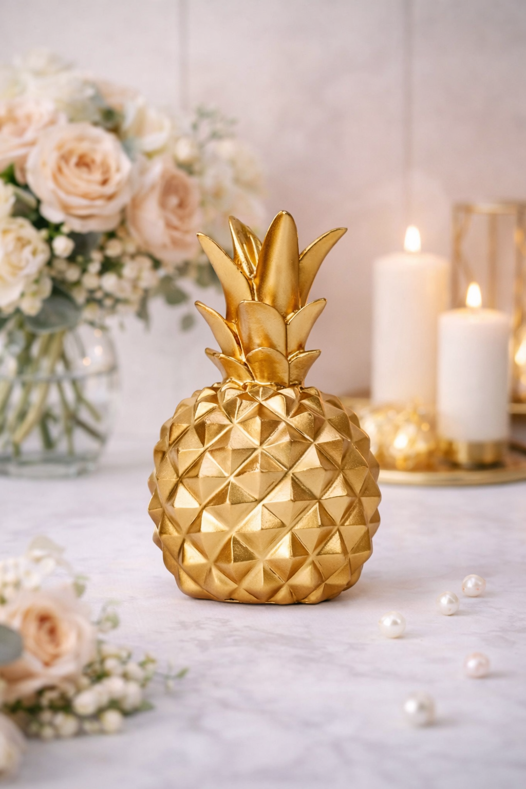 Gold Luxe Decorative Pineapple Ornament