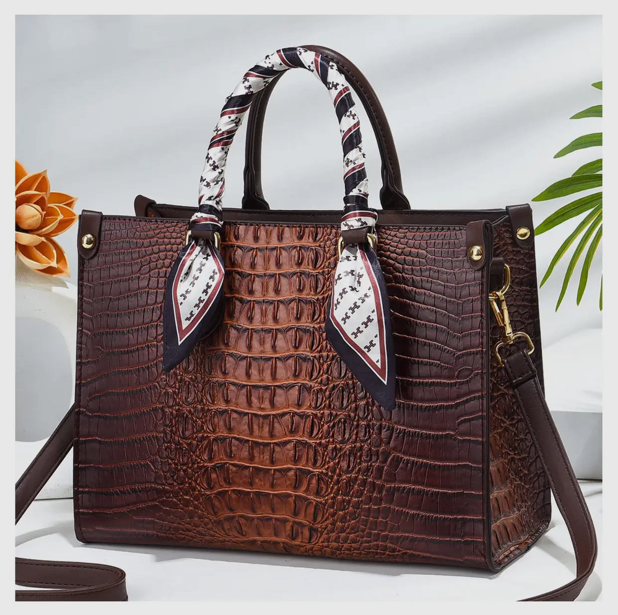 Elegant Croc Style Handbag