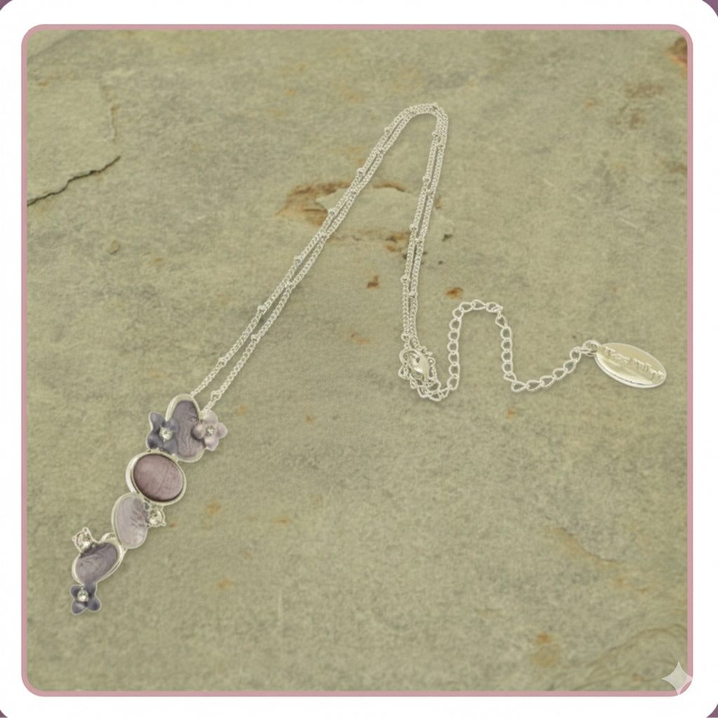 Purple Droplet Necklace