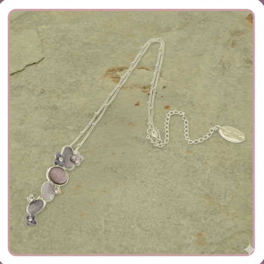 Purple Droplet Necklace