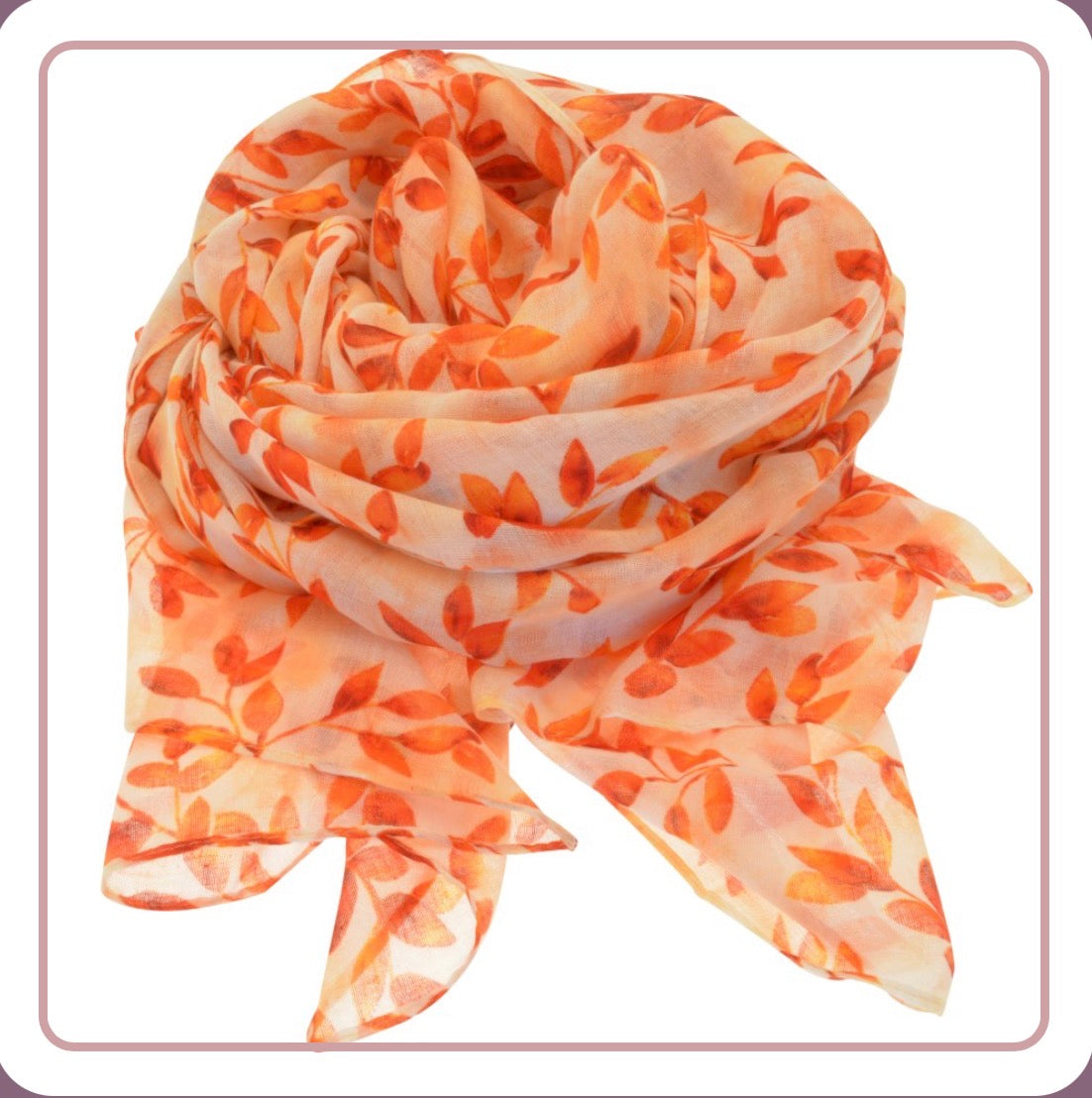 Orange and Yellow Ruscus Scarf