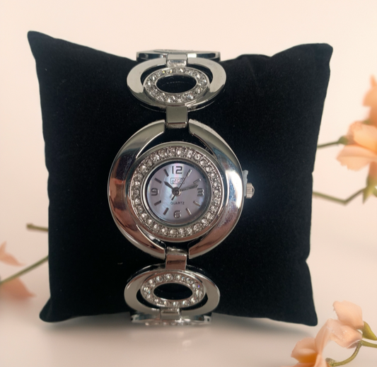 Dazzling Rhinestone Link Women's Dress Watch