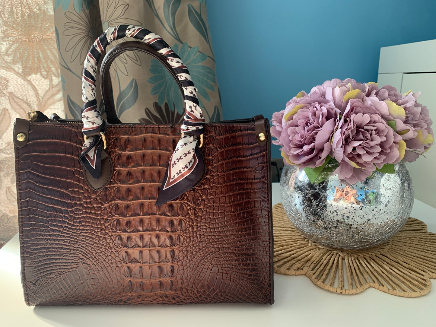 Elegant Croc Style Handbag
