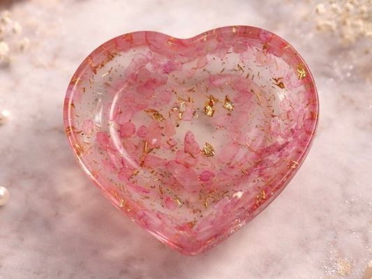 Pink Heart Trinket Bowl
