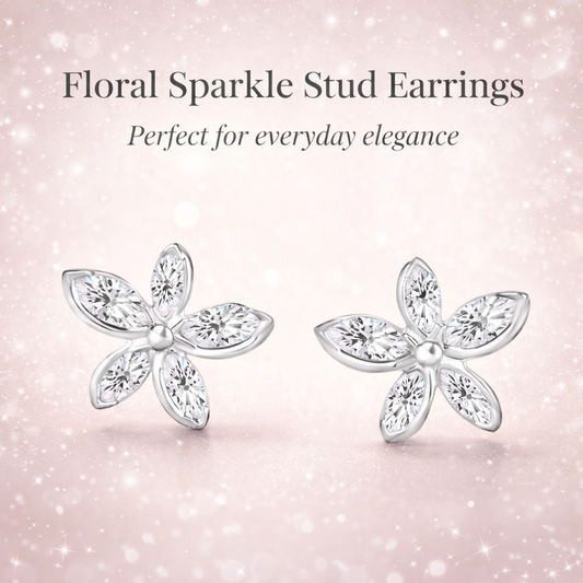 Tumbling Floral Stud Earrings