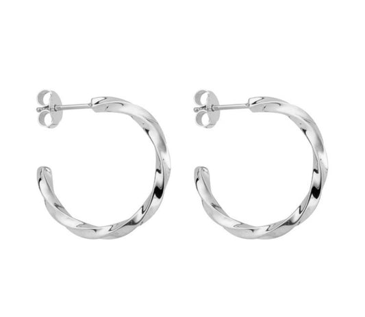 Twisted 3/4 Hoop Earrings