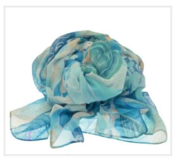 Turquoise Tropical Scarf