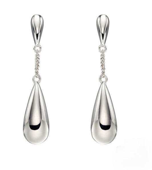 Double Teardrop Chain Earrings