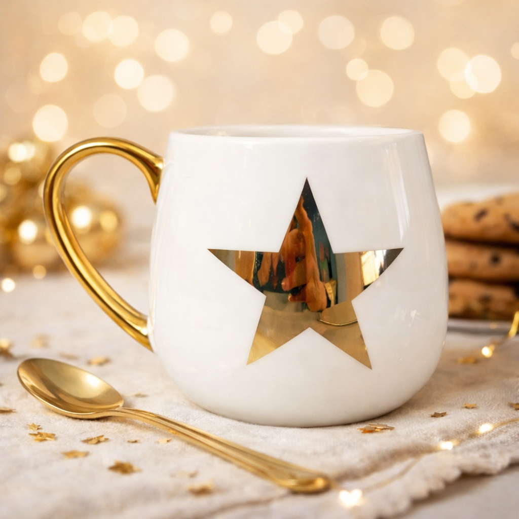 Elegant Gold Star Mug