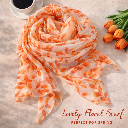 Orange and Yellow Ruscus Scarf