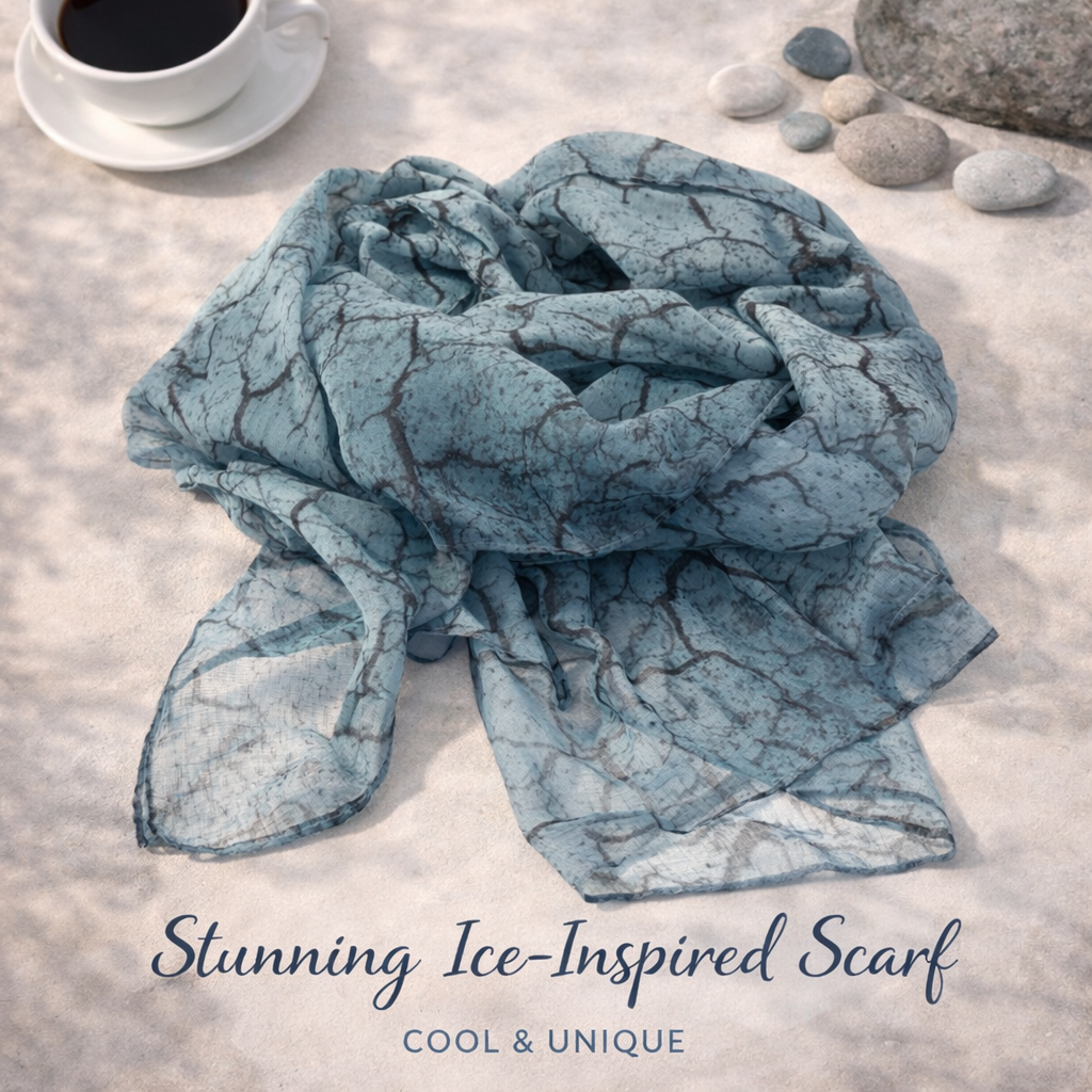 Blue Crackled Scarf