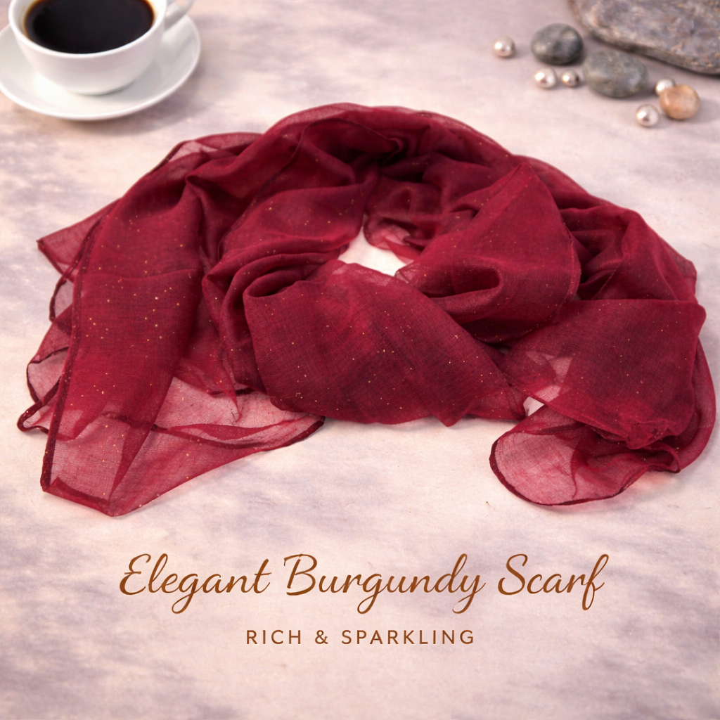 Cranberry Sparkle Scarf