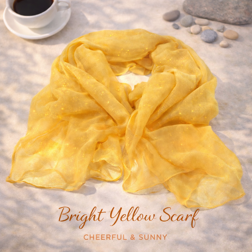 Mustard Yellow Sparkle Scarf